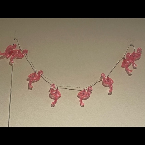 Indoor and Outdoor Flamingo Lamp and String Lights - Picture 7 of 11